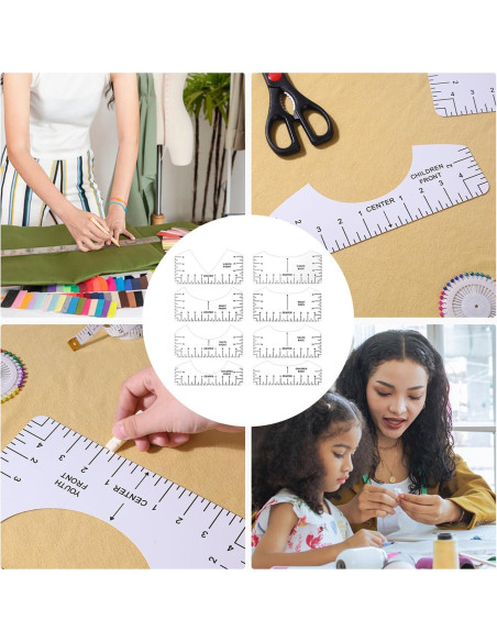 Conjunto de 10 Reglas para Camisetas MFJUNS - PVC Flexible