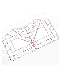 Guía de Regla para Camisetas Auvoau - Alineación Vinilo 32.5cm