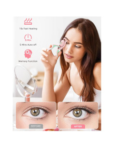 Rizador de Pestañas Eléctrico SMILING SHARK EZ-01 Rosa 3 Niveles 2