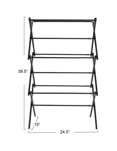 Soporte de Secado Plegable Household Essentials 108 cm Negro