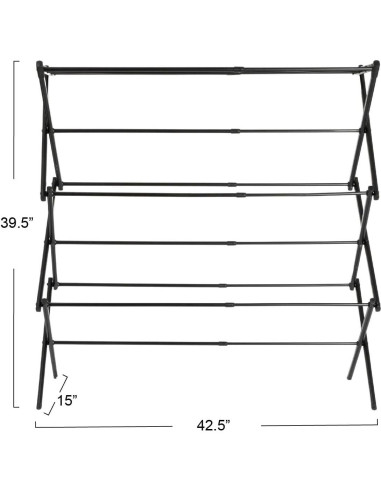 Soporte de Secado Plegable Household Essentials 108 cm Negro
