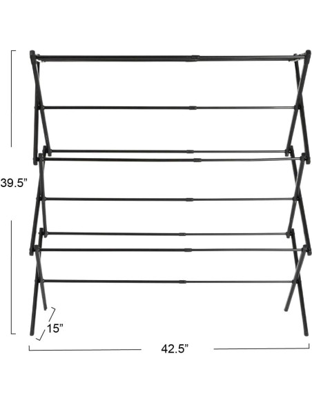 Soporte de Secado Plegable Household Essentials 108 cm Negro