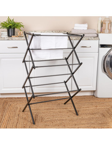 Soporte de Secado Plegable Household Essentials 108 cm Negro