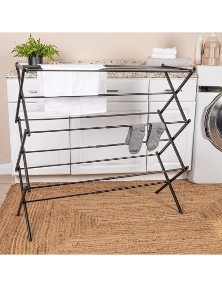 Soporte de Secado Plegable Household Essentials 108 cm Negro