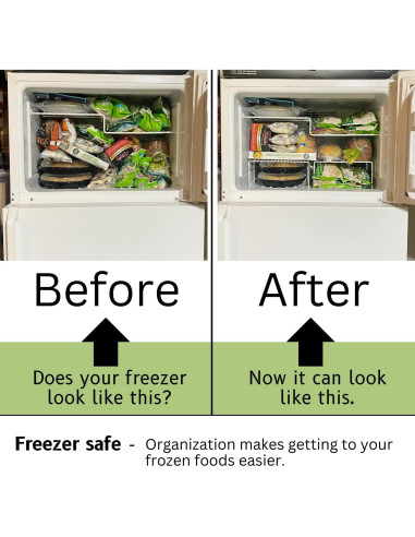 Organizador de Estante de Alambre Evelots - Juego de 4 - Negro