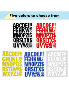 220 Letras Termoadhesivas LONGMUU para Ropa - Vinilo Blanco 2