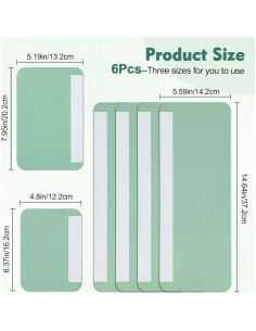 6 Cubiertas de Mango de Refrigerador Windspeed Verde Cuero 2