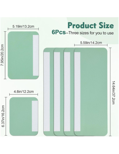 6 Cubiertas de Mango de Refrigerador Windspeed Verde Cuero