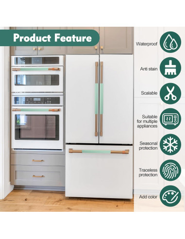 6 Cubiertas de Mango de Refrigerador Windspeed Verde Cuero