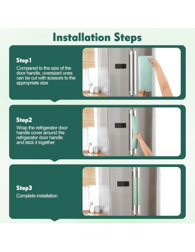 6 Cubiertas de Mango de Refrigerador Windspeed Verde Cuero