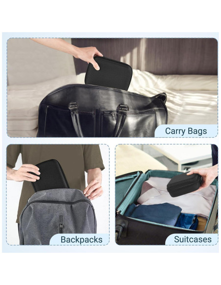 Organizador de Gafas de Sol Mkono Negro 3 Ranuras Ajustables