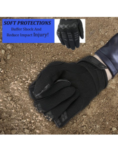 Guantes de Motocross KAIWENDE KW06 para Hombre - Táctiles, Negros 2