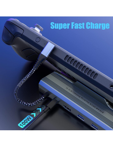 Estación de Acoplamiento 6-en-1 BDFFLY para Steam Deck 4K