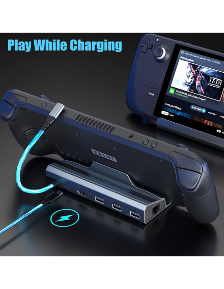 Estación de Acoplamiento 6-en-1 BDFFLY para Steam Deck 4K