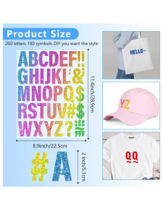 Letras Termoadhesivas LUHIMO 352 Piezas 2 Pulgadas Coloridas 2