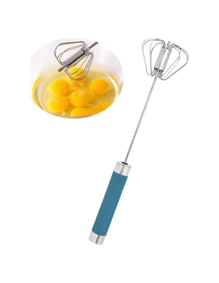 Batidor Semiautomático de Acero Inoxidable Mkzruulf 32CM Azul