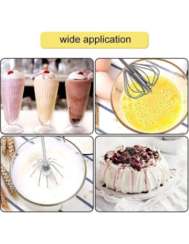 Batidor Semiautomático de Acero Inoxidable Mkzruulf 32CM Azul