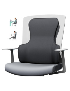 Almohada Lumbar MXPOLY Negra - Espuma Viscoelástica Ergonómica