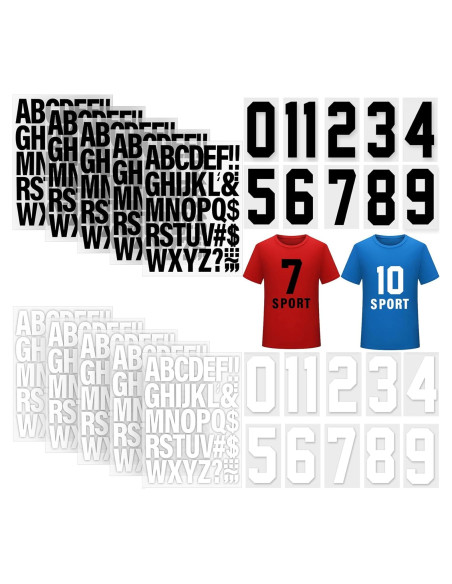 Letras y Números Termoadhesivos Belinreli 462 Piezas 8" y 2"