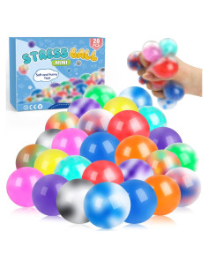 28 Bolas Antiestrés Squishy NEOACT - Alivio de Ansiedad 4.32 cm