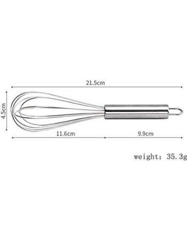 Batidor de Acero Inoxidable Aniso 21.3 cm Plata para Cocina