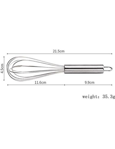 Batidor de Acero Inoxidable Aniso 21.3 cm Plata para Cocina