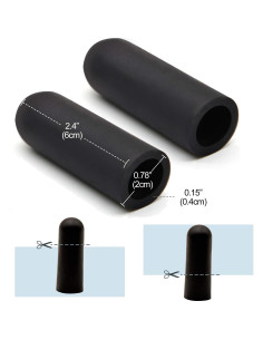 Protectores de Dedos Negros Povihome - Fundas Hidratantes 10 Unidades 2