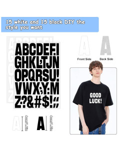 30 Hojas Letras Termoadhesivas Huimdery 1200 Pcs Vinilo 4.06 cm 2