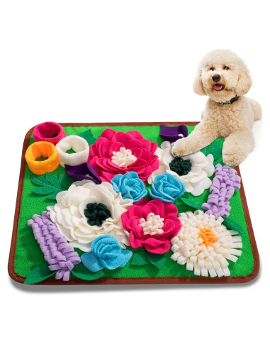 Alfombra de Olfateo para Perros Meilzer Verde 39x39cm Antideslizante