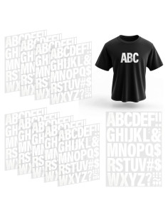 10 Hojas Letras Termoadhesivas CXWLJL Vinilo Blanco 440 Piezas