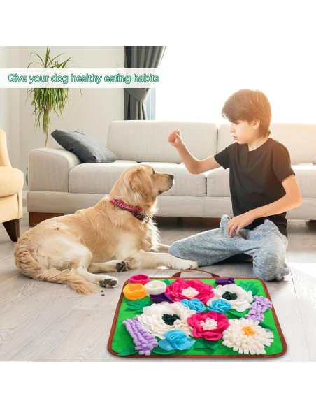 Alfombra de Olfateo para Perros Meilzer Verde 39x39cm Antideslizante