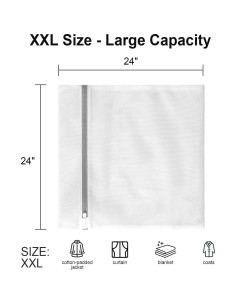 Paquete de 3 bolsas de lavandería MDSXO XXL 61x61 cm 2