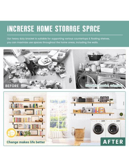 Soportes de Encimera en L WINKER 10" x 6" x 2.5" 2 Paquete