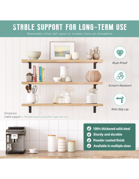 Soportes de Encimera en L WINKER 10" x 6" x 2.5" 2 Paquete