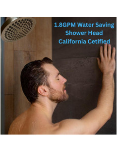 Cabeza de Ducha CircleSplash Alta Presión 1.8 GPM Níquel Cepillado 2