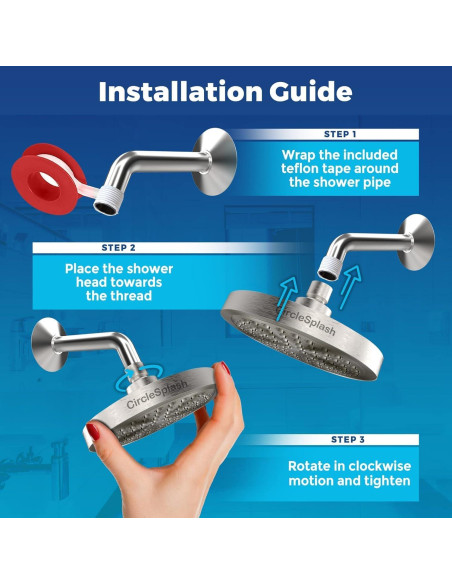 Cabeza de Ducha CircleSplash Alta Presión 1.8 GPM Níquel Cepillado