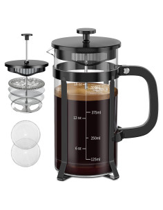 Cafetera Prensa Francesa QUQIYSO 304 Acero Inoxidable 0.59kg