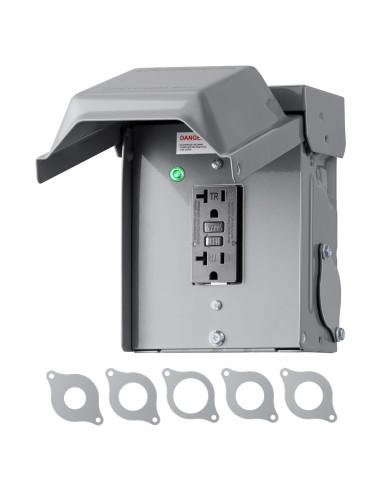 Caja de Salida Eléctrica GFCI 20 AMP Dewenwils a Prueba de Agua