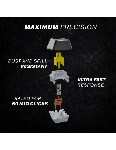 Teclado Mecánico HK GAMING GK61s 61 Teclas RGB Programable