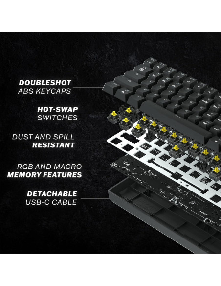 Teclado Mecánico HK GAMING GK61s 61 Teclas RGB Programable