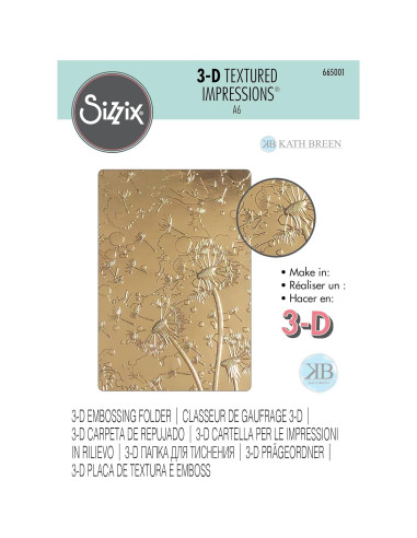 Carpeta de Embossing 3D Sizzix Diente de León 665001 Multicolor