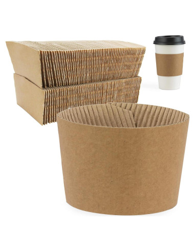 Mangas de Taza de Café FMP Brands 100 Pcs Aislantes 12-24 oz