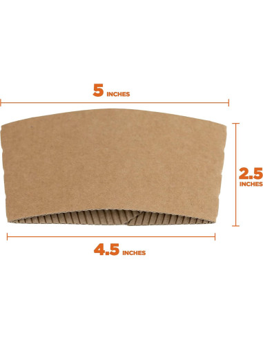 Mangas de Taza de Café FMP Brands 100 Pcs Aislantes 12-24 oz