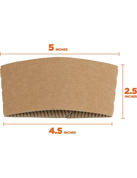 Mangas de Taza de Café FMP Brands 100 Pcs Aislantes 12-24 oz