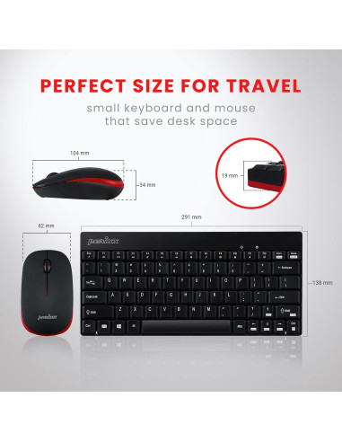 Teclado y Ratón Inalámbricos Perixx PERIDUO-712B Negro
