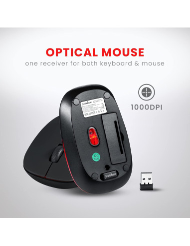 Teclado y Ratón Inalámbricos Perixx PERIDUO-712B Negro