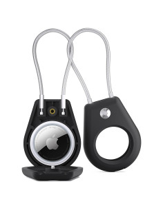 Soporte 2-Pack para Apple AirTag con Llavero - Negro