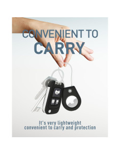 Soporte 2-Pack para Apple AirTag con Llavero - Negro 2