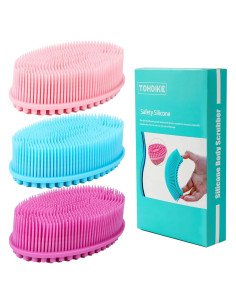 Esponjas Corporales de Silicona TOPODO - Set de 3 Suaves Exfoliantes