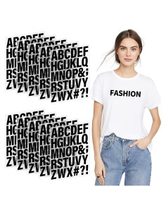 310 Letras de Planchar Negras LifeisLuck 1.6" (4.06 cm) DIY